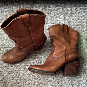 Brown Leather Ankle Boots